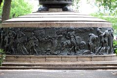 05-2 Carving on Bottom Of Liberty Pole With Statement By Thomas Jefferson From Declaration of Independence In Union Square Park New York City.jpg